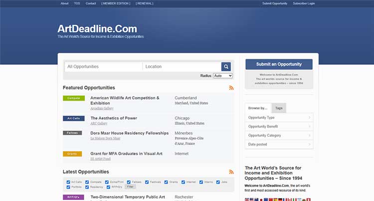 سایت ArtDeadline