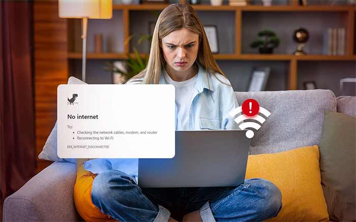 عدم اتصال به اینترنت در لپتاپ